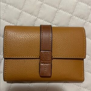 Loewe Small Vertical Wallet in soft grained calfskin.